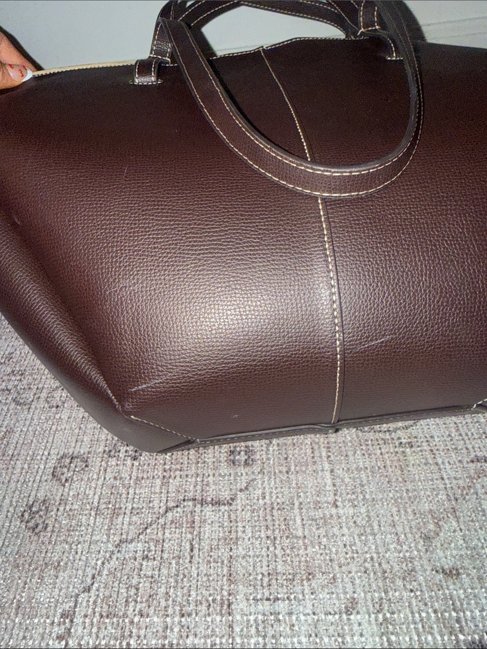 POLENE CYME TEXTURED EBONY BAG - Picture 6 of 17